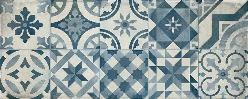 Плитка настенная Cifre Montblanc White-Blue Decor Blue
