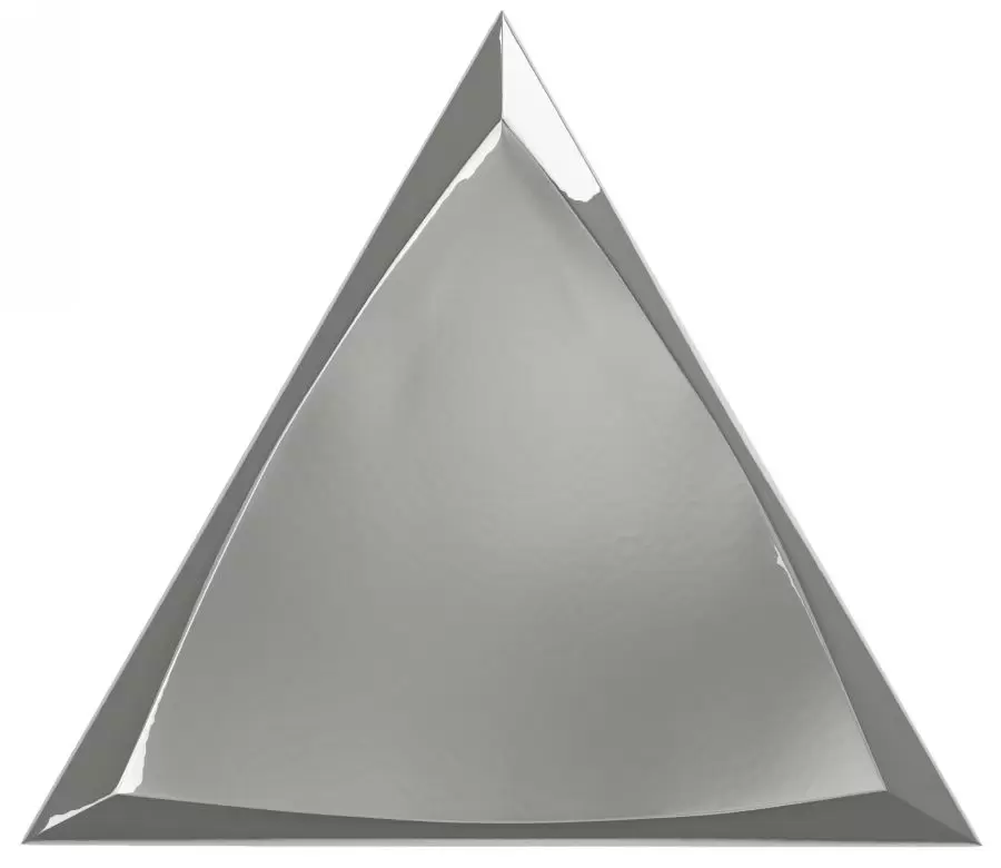Керамическая плитка Evoke 218369 Traingle Channel Silver Glossy Декор 15x17