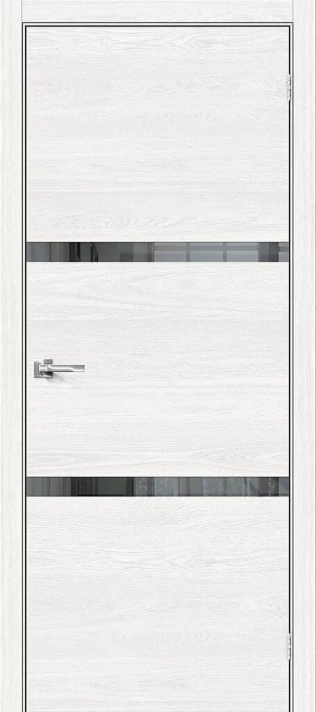 Дверь экошпон "Браво-2.55" White Skyline / Mirox Grey