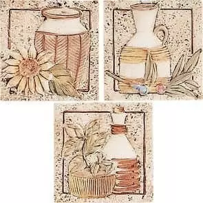 Комплект декора настенный Alta Ceramica Brocca Inserto комп3шт