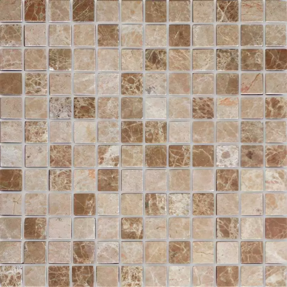 Мозаика Caramelle Mosaic Pietrine Emperador Light POL 23x23x4
