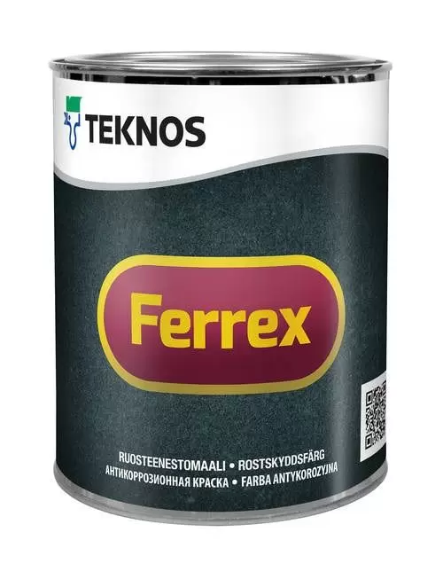 Краска специальная Teknos Ferrex антикоррозионная серый 1 л
