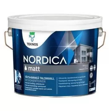 Краска Teknos для домов Nordica Matt РМ3 2,7 л