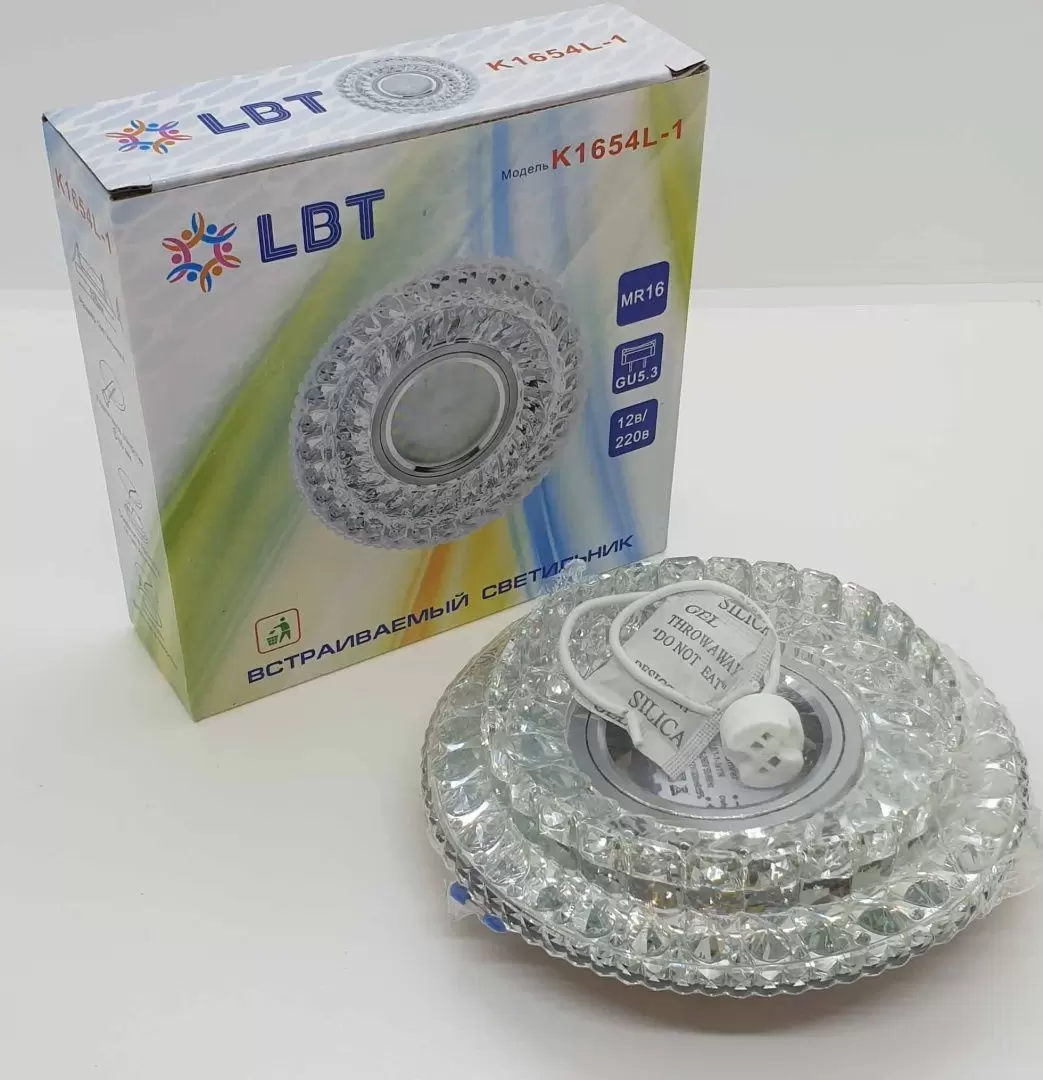 Светильник LBT встраиваемый K1654L-1 прозрачный