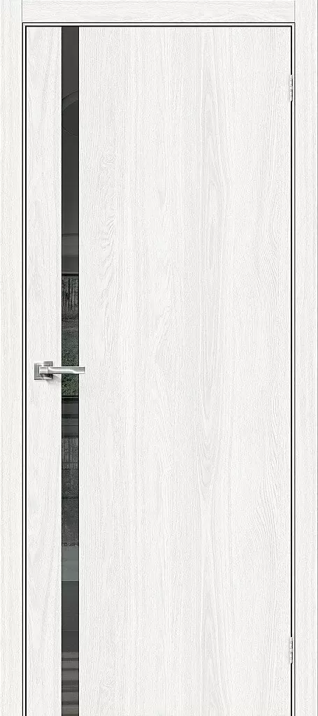 Дверь экошпон "Браво-1.55" White Dreamline / Mirox Grey
