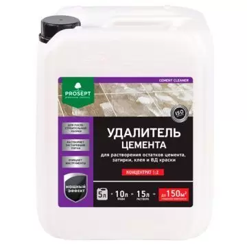 Средство для удаления цемента (удалитель цемента) Prosept 1:2 концентрат Cement Cleaner 5 л