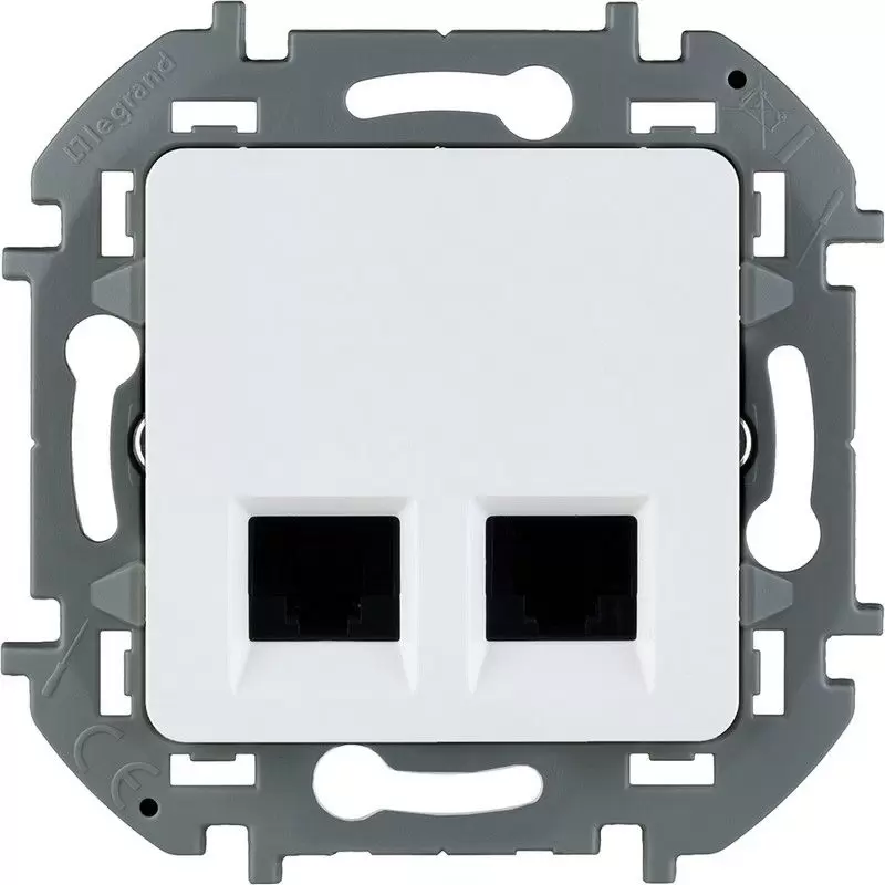 Компьютерная розетка Legrand INSPIRIA Белый Двойная RJ 45 категория 6 UTP 673840