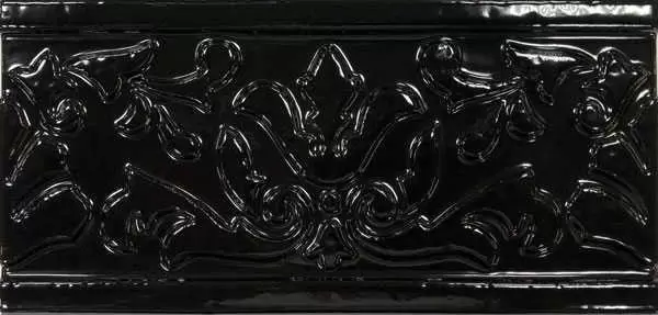 Бордюр настенный Ceramica VOGUE Trasparenze Bisello Nero listello