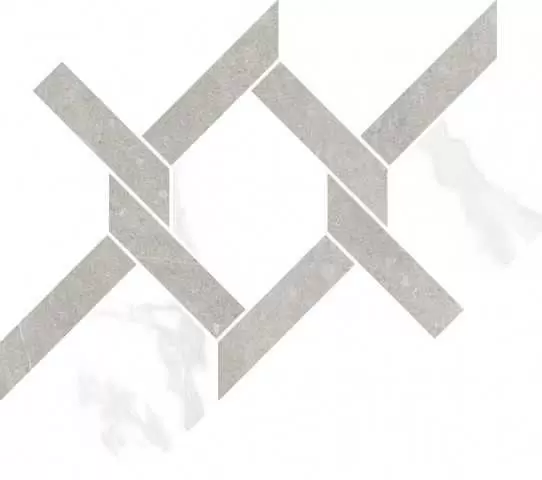 Декор керамогранит Cerdomus Mexicana 66046 Intreccio Silver Sat. Inserto Statuario 29,1x25.8