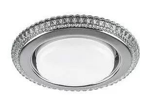 Светильник встраиваемый Feron CD4036 с белой LED подсветкой GX53 прозрачный хром