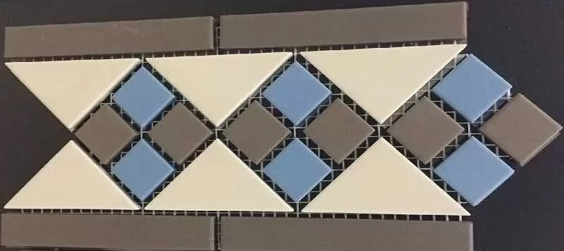 Декор керамогранит Top Cer Octagon Border Lisbon With 1 Strip Tr.01, Dots 29+11, Strips 29