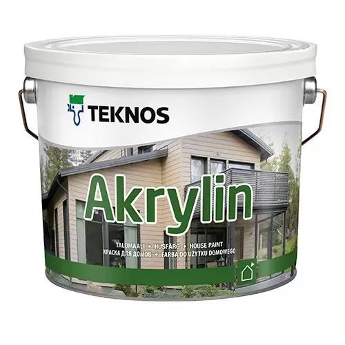Краска фасадная Teknos Akrylin PM1 2,7 л