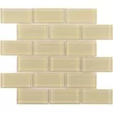 Мозаика LeeDo Caramelle - Impressioni Mattoni Crema 30x30x0,8 см (чип 50х100х8 мм) (Mattoni Crema 50x100x8)
