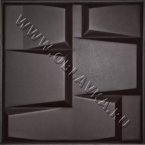 3D стеновая панель Лондон; Цвет: Polo perlamutr chocolate, Размер, мм: 400х400