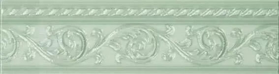 Бордюр настенный Carmen Caprichosa Moldura Yara Verde Pastel 4x15