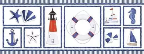 Декор настенный Alma Ceramica Porto Морской тип-1