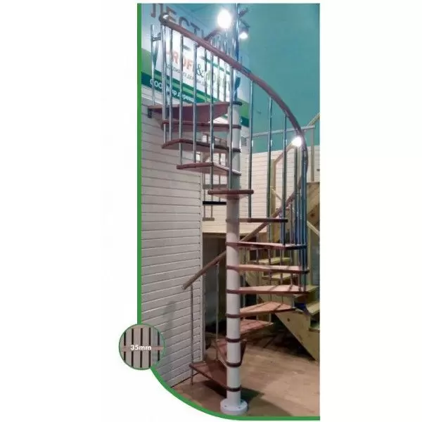 Винтовая лестница "Spiral color", диаметр 1200, высота 2860-3090