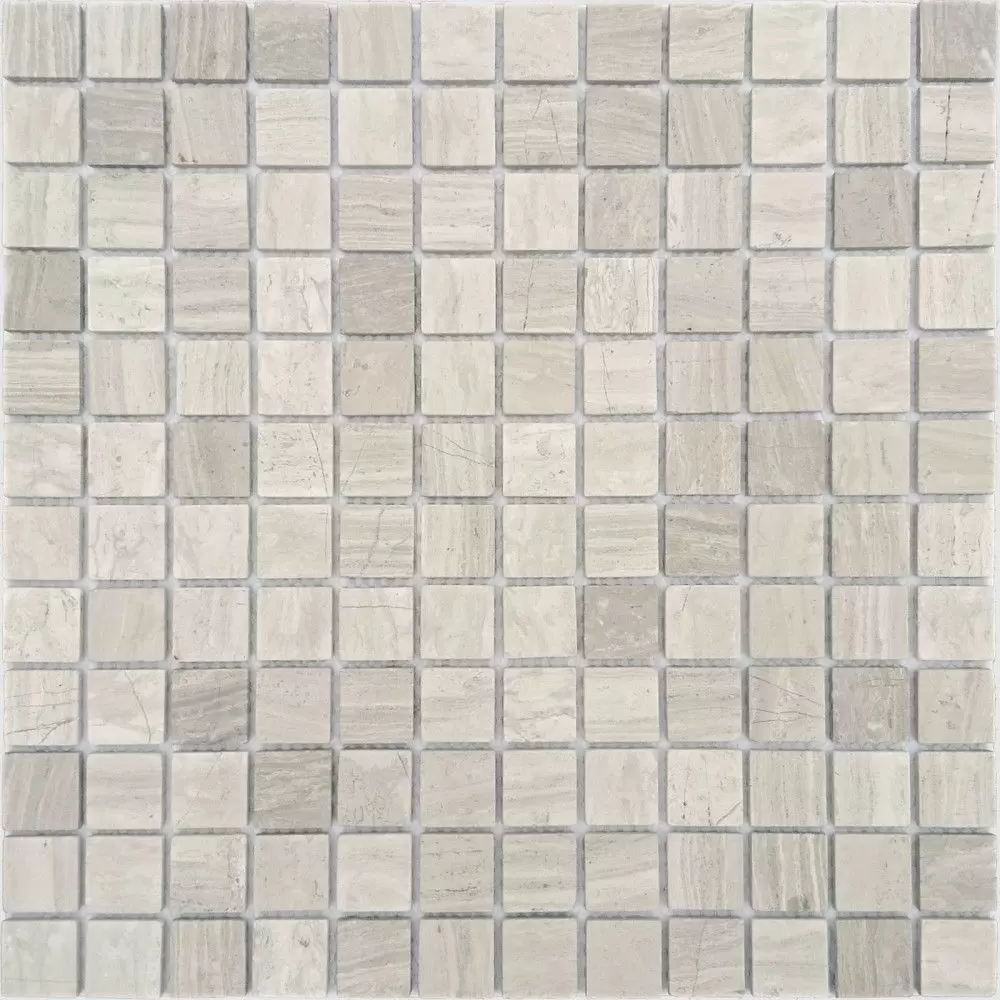Мозаика Caramelle Mosaic Pietrine Travertino Silver MAT 23x23x4