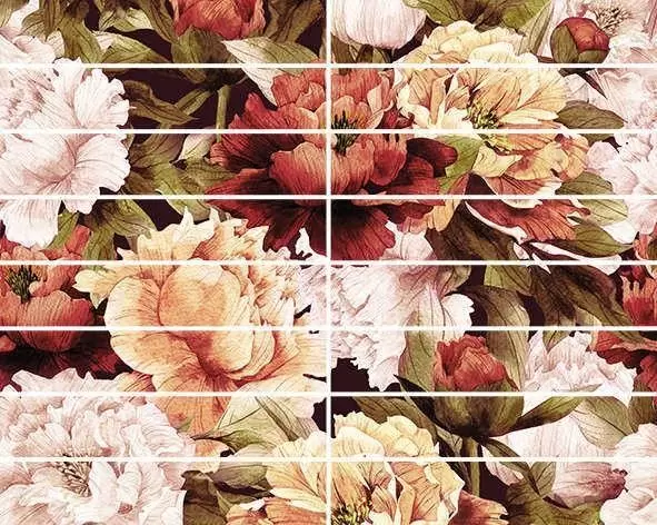 Бордюр настенный Ceramica Classic Galatia peony Цветы