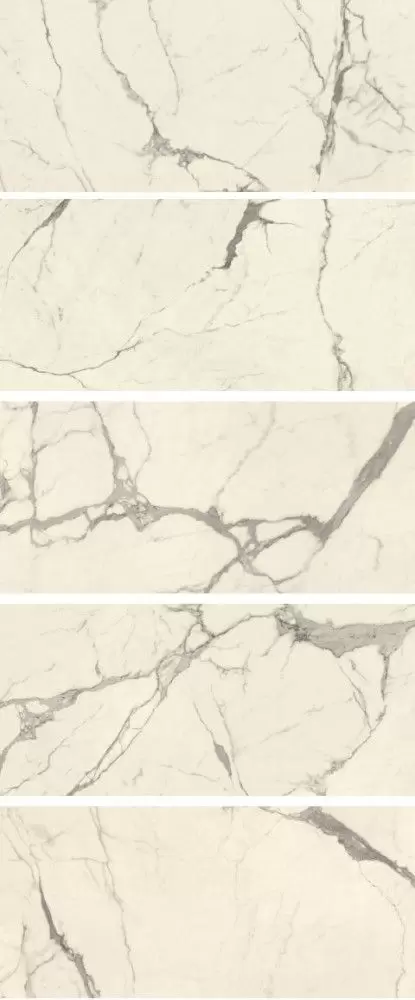 Керамогранит Kerlite Vanity Bianco Statuario Chain A-B-C-D-E Glossy Polished