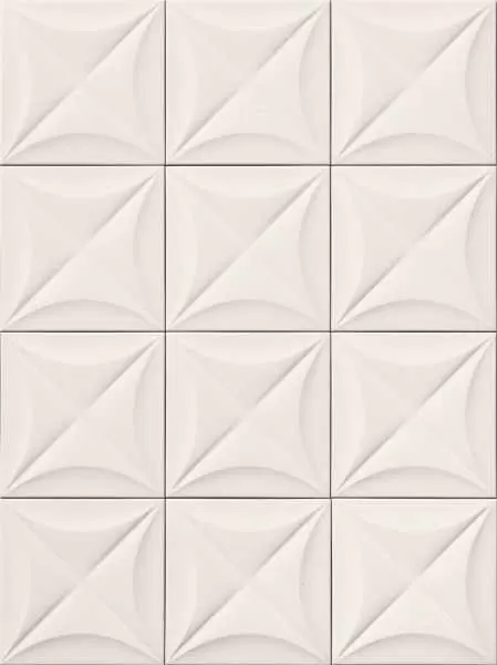 Плитка настенная Marca Corona 4D Flower White 20х20