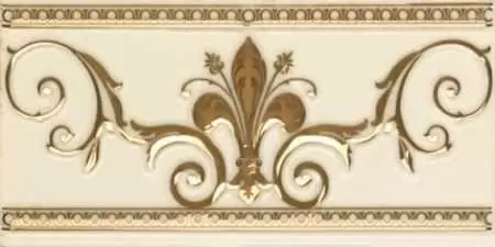 Бордюр настенный Almera Ceramica Noblesse Cenefa Noblesse Marfil Gold 20x10