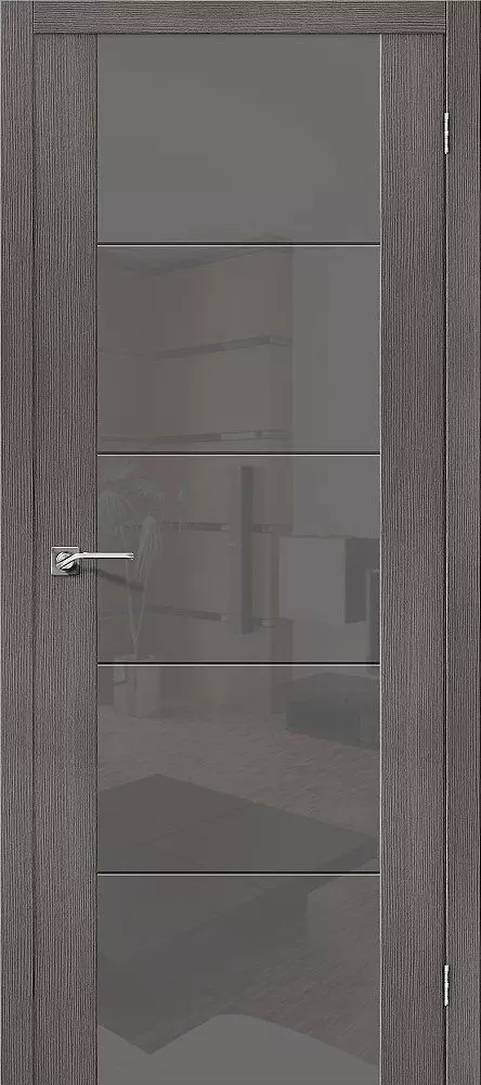 Дверь экошпон "V4 S" стекло Grey Veralinga