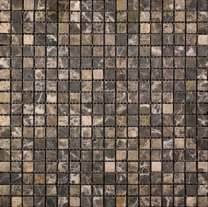 Мозаика Natural Mosaic Adriatica 7M022-15T Emperador Dark