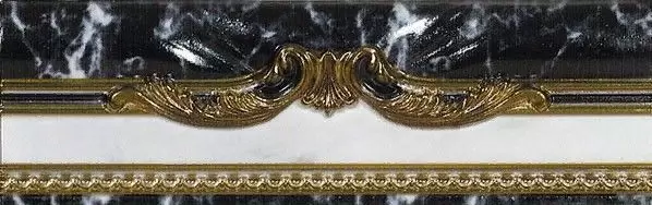 Бордюр настенный El Molino Siracusa Sofia Base Negro Cenefa