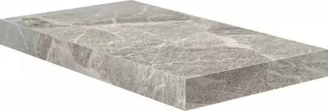 Ступень Cerdomus Flint Angolo Dx Gradino C.Retta Silver 33x60