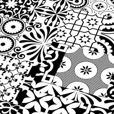 Ламинат Falquon Quadraic 8/32 Черно-Белый (Black and White) (Q002)