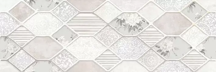 Декор настенный Alma Ceramica Roxana Серый Рельеф