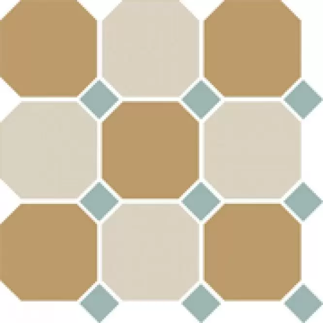 Керамогранит Top Cer Octagon 4403+16 Oct13-A Yellow 03 White 16 OctagonTurquoise 13 Dots