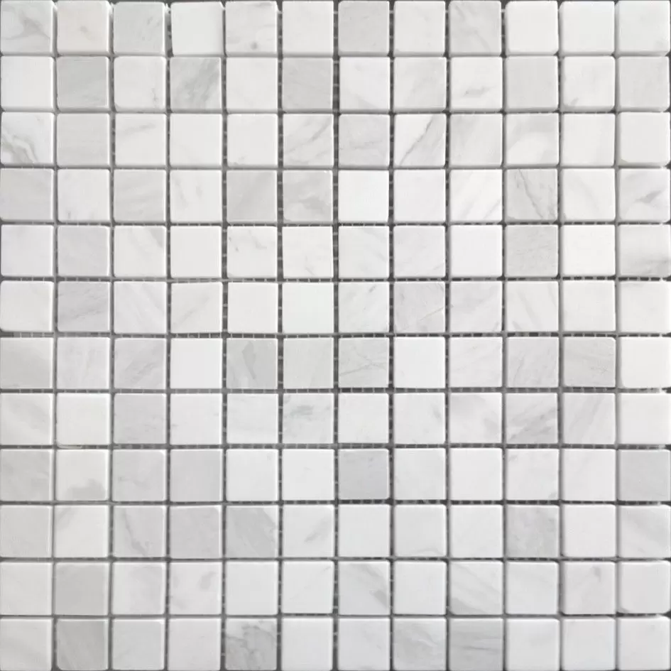 Мозаика Caramelle Mosaic Pietrine Dolomiti bianco POL 23x23x4
