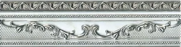 Бордюр настенный El Molino Excelsior Plata-Blanco Cenefa