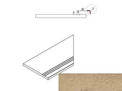 Декор керамогранит Italon Natural Life Wood X2 Олив Бортик 30x60 Грип Правый