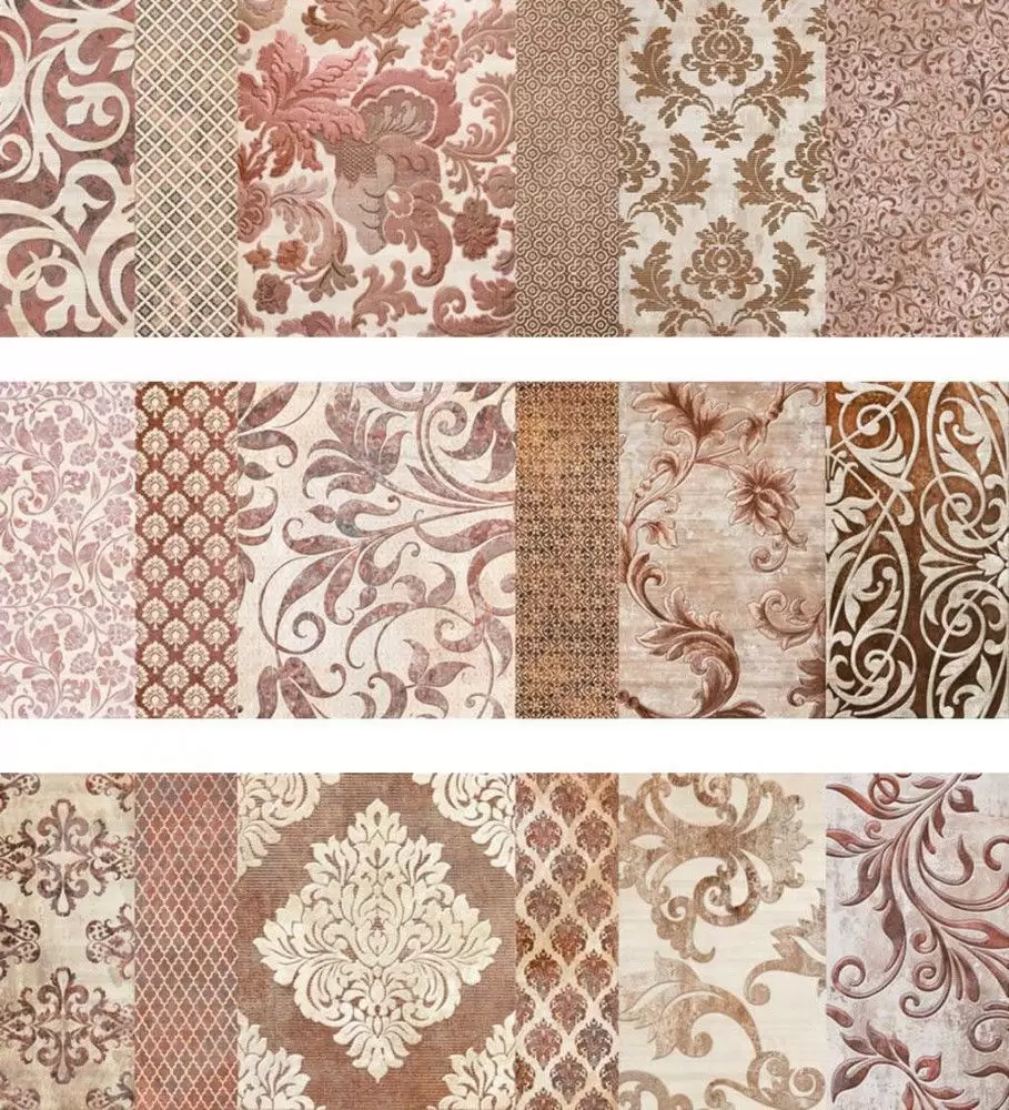 Плитка настенная Ibero Perlage Decor Versalles Vanilla 3 вида