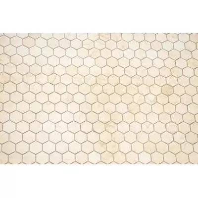 Мозаика LeeDo - Pietrine Hexagonal Botticino матовая 29,5x30,5х0,6 см (чип 18х30х6 мм) (Botticino MAT hex 18x30x6)