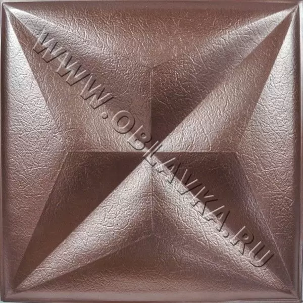 3D стеновая панель Тусон; Цвет: Polo perlamutr chocolate, Размер, мм: 400х400