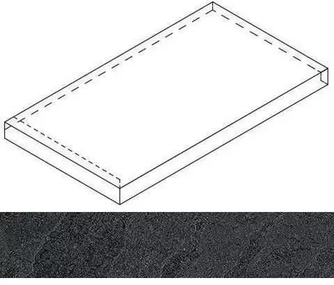 Ступень Italon Materia X2 Титанио 33x60 Угловая Левая Натуральная