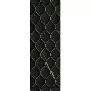 Керамическая плитка Genus GNS2 Decor 27N Nero Wave для стен 25x75