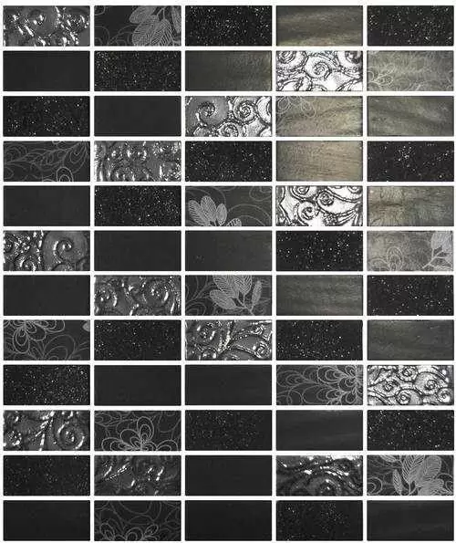 Мозаика Onix Mosaico Marbelous Rev. Flower black malla