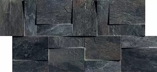 Мозаика Rex Ceramiche Ardoise Modulo Muretto 3d Noir