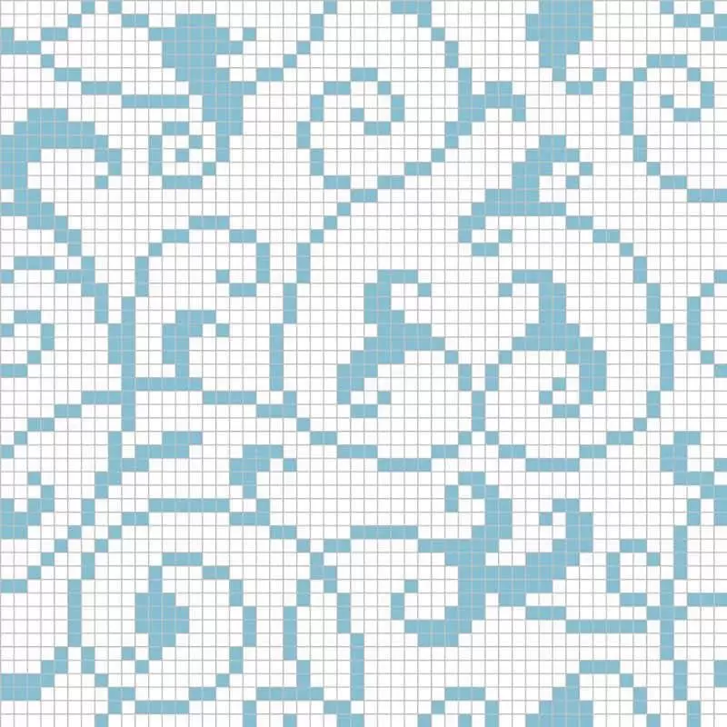 Мозаика Alma Панно 15 MZ-01 WhiteampBlue