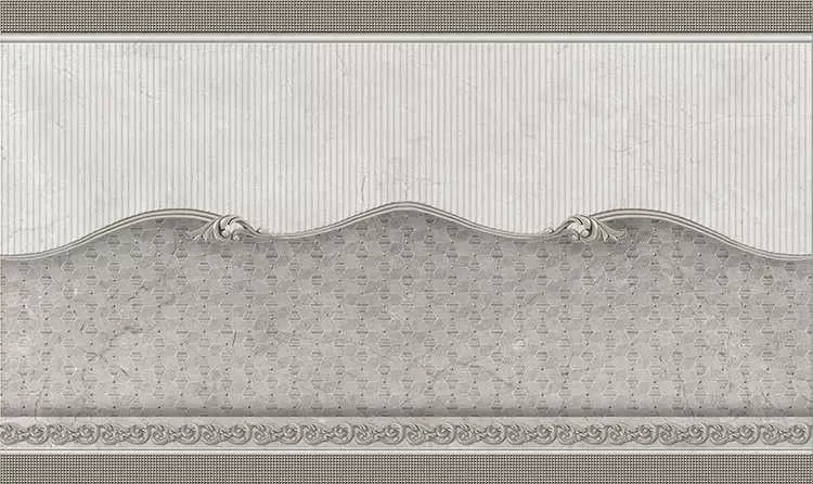 Бордюр настенный El Molino Venecia Plata-Gris Zocalo