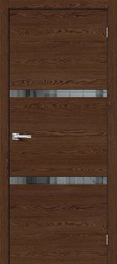 Дверь экошпон "Браво-2.55" Brown Skyline / Mirox Grey