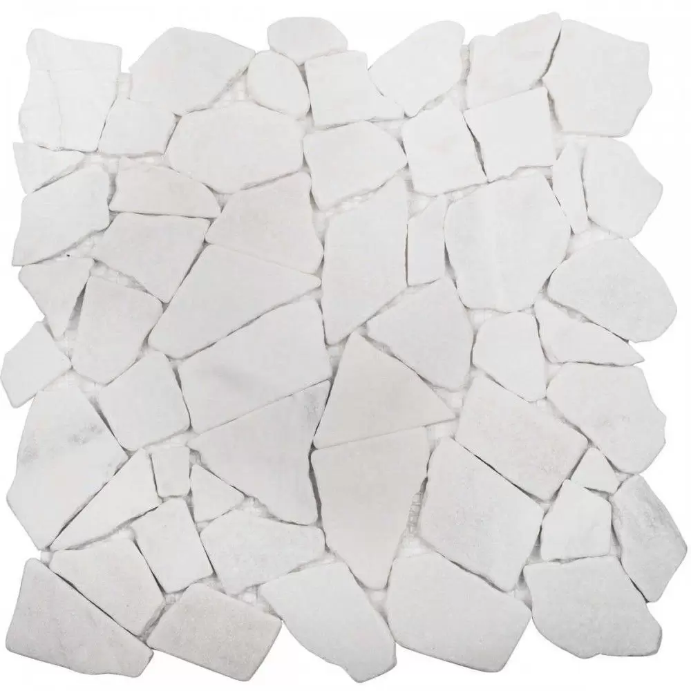 Мозаика Starmosaic Wild Stone мраморная мозаика Split White Matt