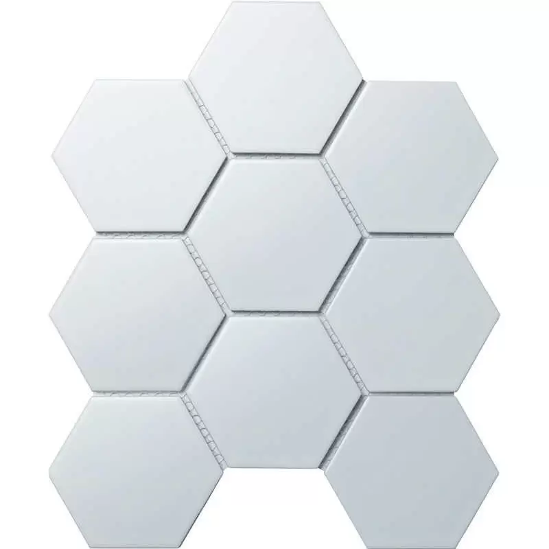 Мозаика Starmosaic Керамическая Hexagon big White Matt