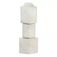 Наружный угол FineBer STANDART Камень крупный мелованный белый