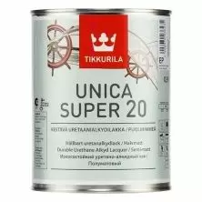 Лак яхтный Tikkurila Unica Super 20 полуматовый 2,7 л